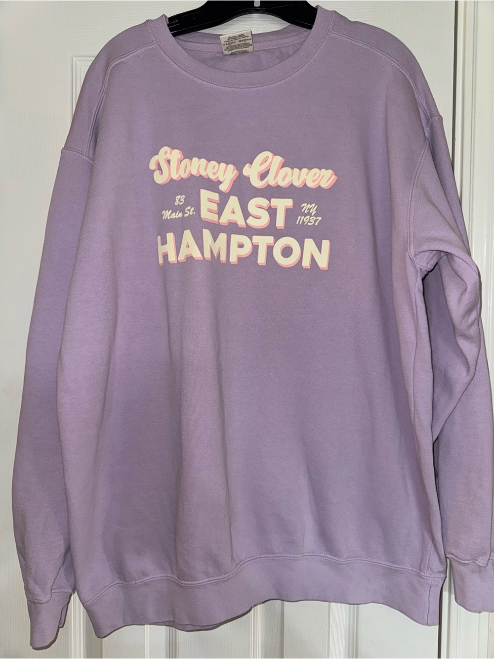 Lilac "Stoney Clover" East Hampton Graphic Sweatshirt